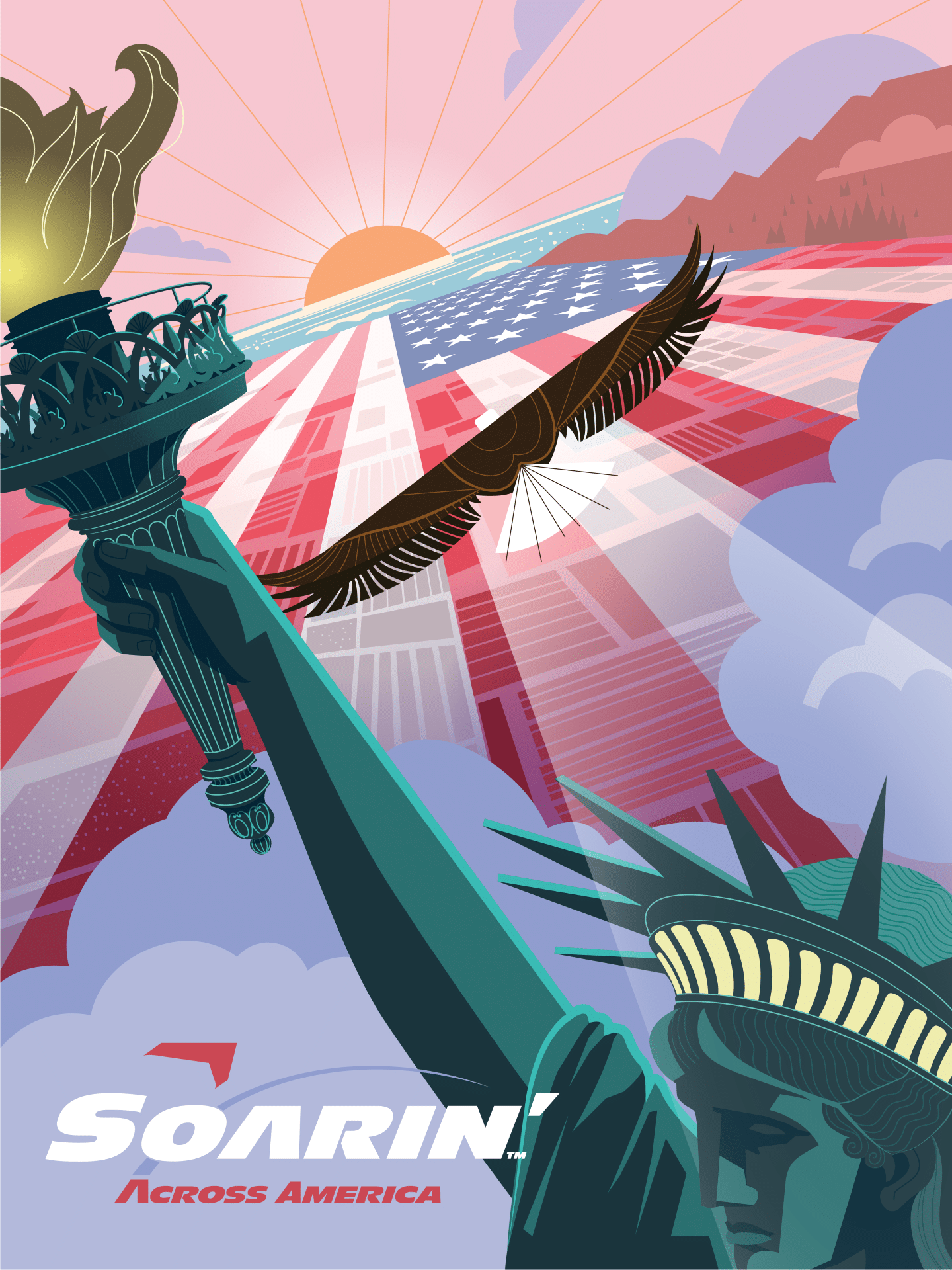 SoarinAcrossAmericaAttractionPoster | The Main Street Mouse Soarin across america attraction poster