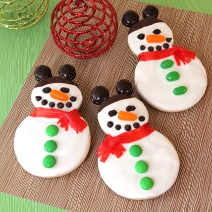 Mickey Mouse Snowman Cookies ~ A Fun Recipe For A Cold Day!