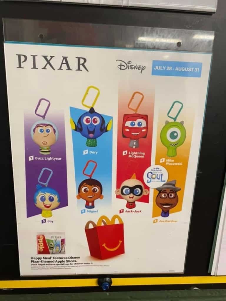 McDonald’s Happy Meals Featuring Pixar Characters!