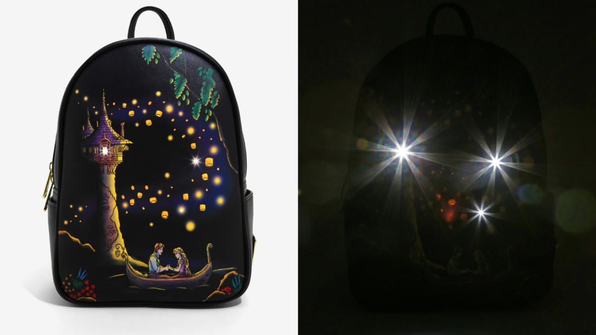 Loungefly Disney Tangled Lanterns Light up Mini Backpack Boxlunch Exclusive