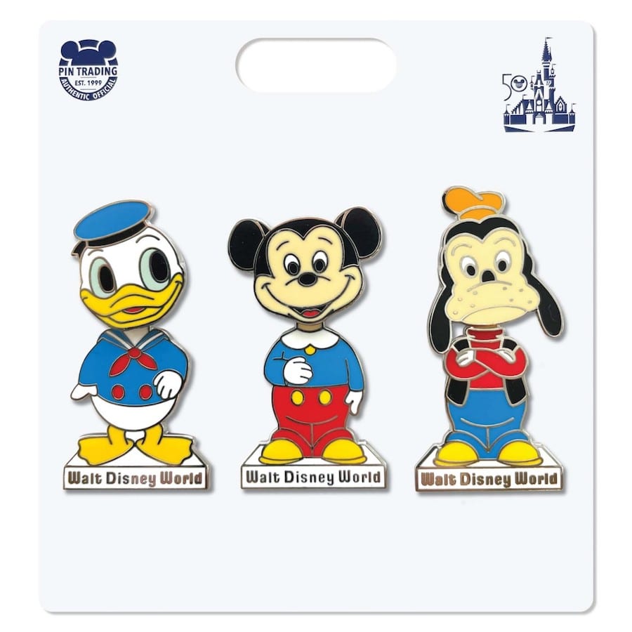 New pin set featuring Donald Duck, Mickey Mouse and Goofy