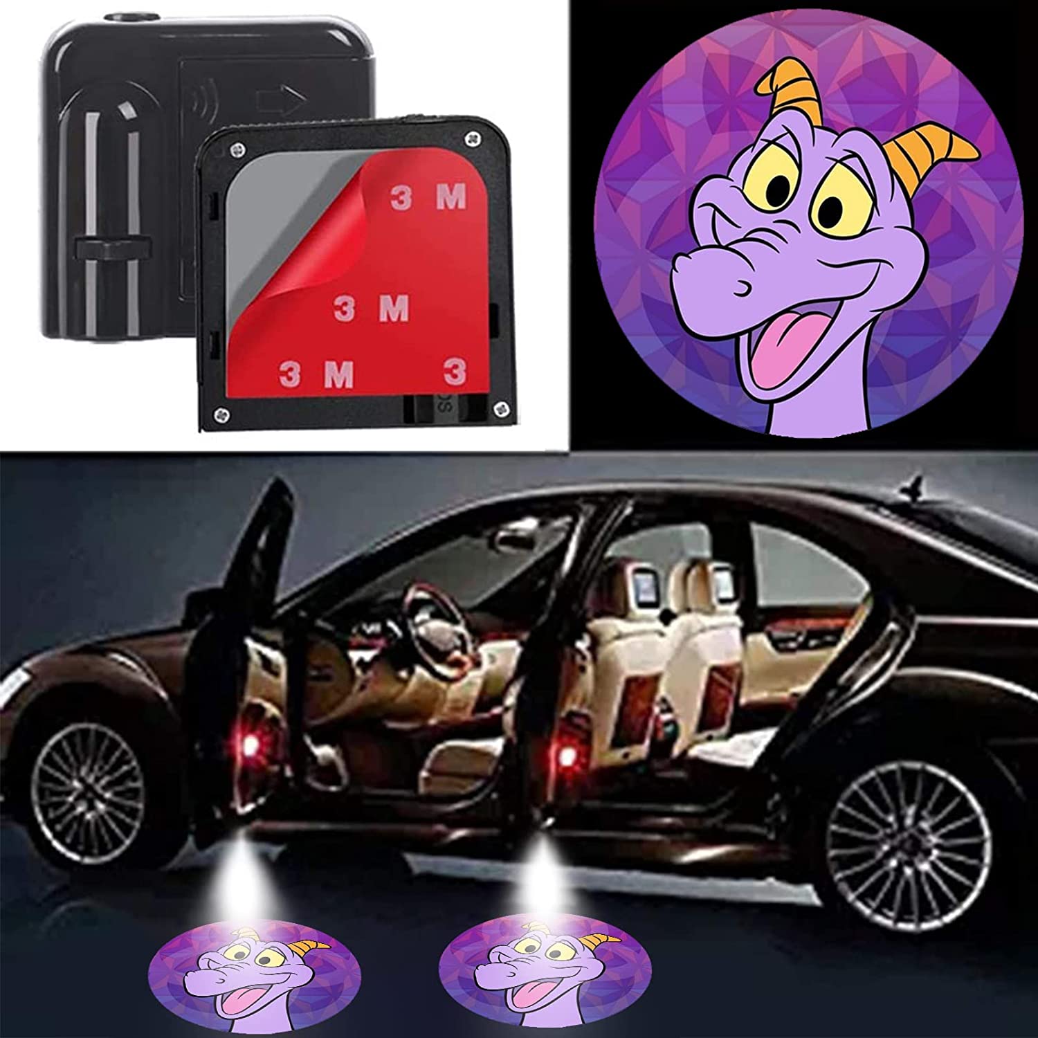 Light up Your Car in Disney Style With These Figment Led Door Lights