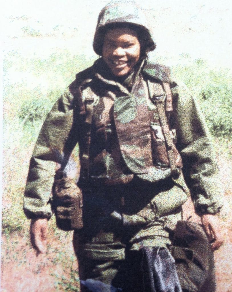 Charita Carter's father in military uniform