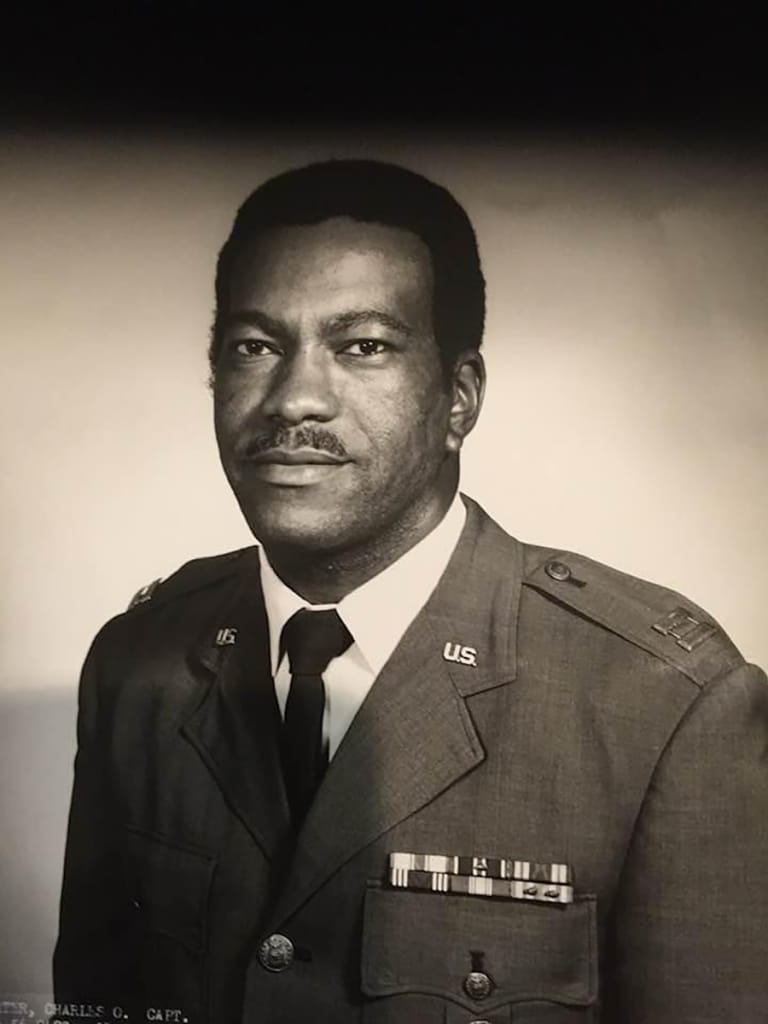 Charita Carter's father in military uniform 