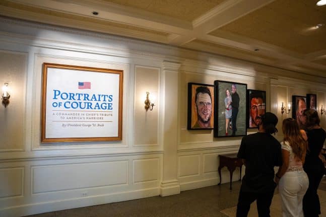 “Portraits of Courage: A Commander’s Tribute to America’s Warriors,” a special exhibit from the George W. Bush Institute at EPCOT