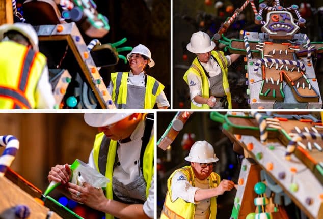 Behind the scenes of the Haunted Mansion Holiday gingerbread house