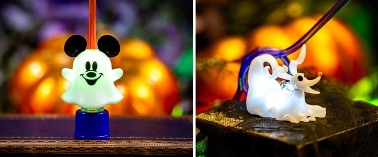 Ghost Mickey Bottle Topper; Zero Light Up Straw Clip