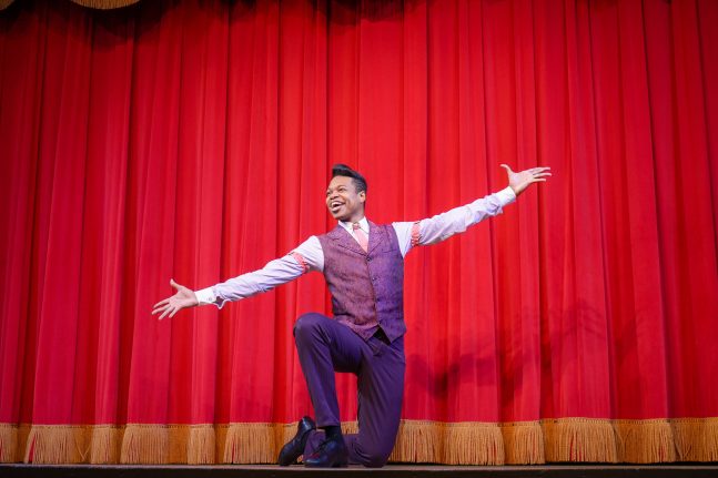 Jamil onstage at Hoop-Dee-Doo Musical Revue