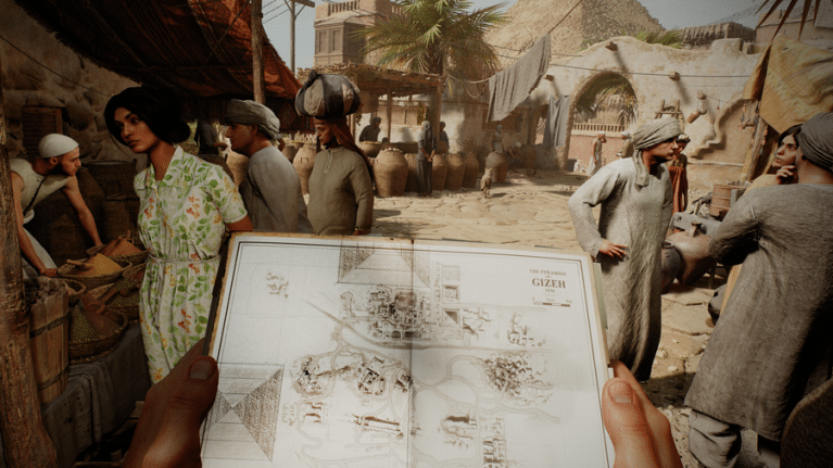 Screenshot of Giza map in Indiana Jones and the Great Circle