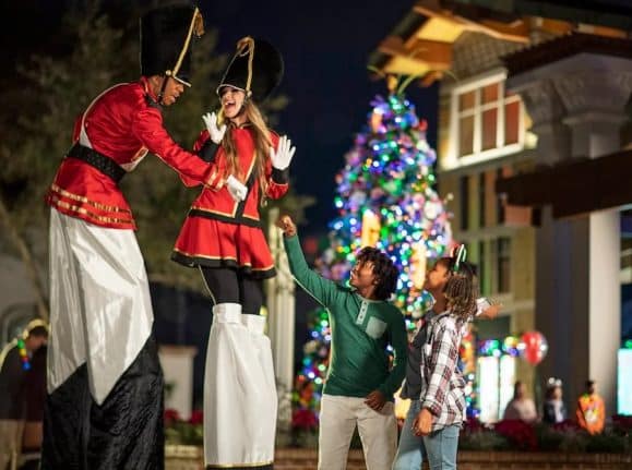 Guests enjoy the holidays at Disney Springs