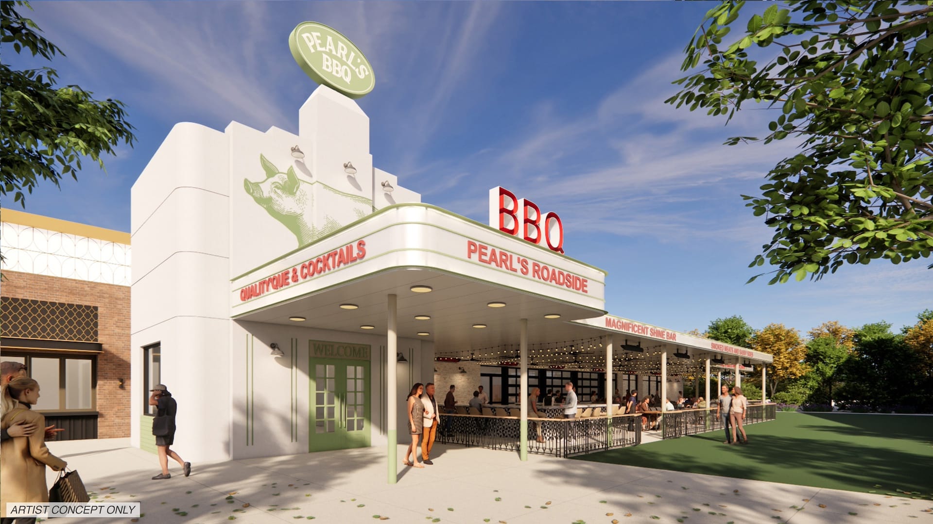 Pearl’s Roadside BBQ, Artist Concept