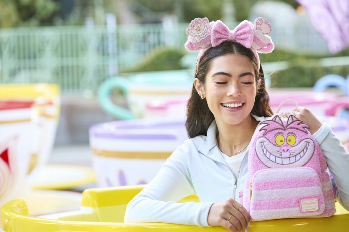 Pastel Character Series: The Cheshire Cat headband and Loungefly backpack