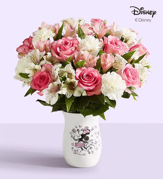 1-800 Flowers Disney Minnie Mouse Vase with Cherished Blooms Bouquet