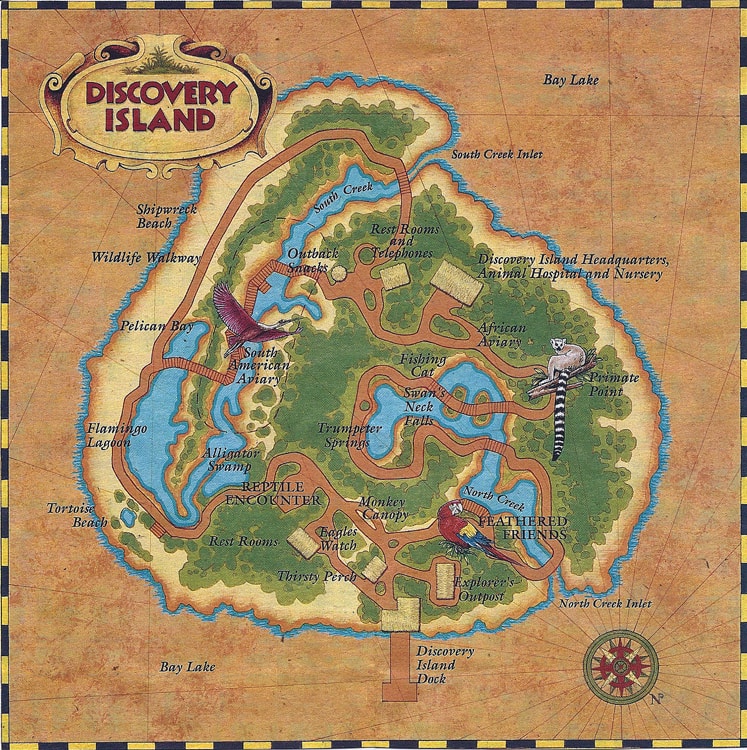 Discovery Island Map 