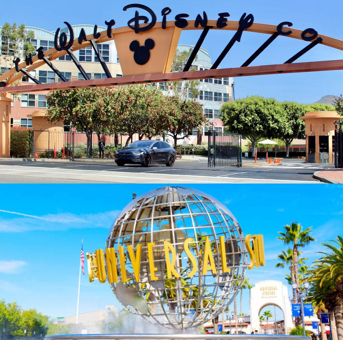 Walt Disney Studios and Universal Studios