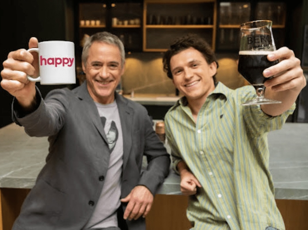 Tom Holland Robert Downy Jr Beer