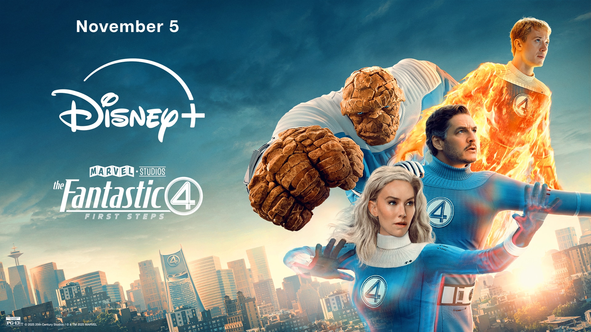 Marvel Studios the Fantastic Four First Steps Streams on Disney+ November 5
