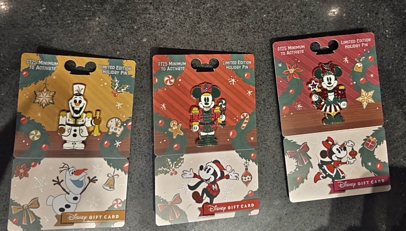 Disney Gift Card with Pins