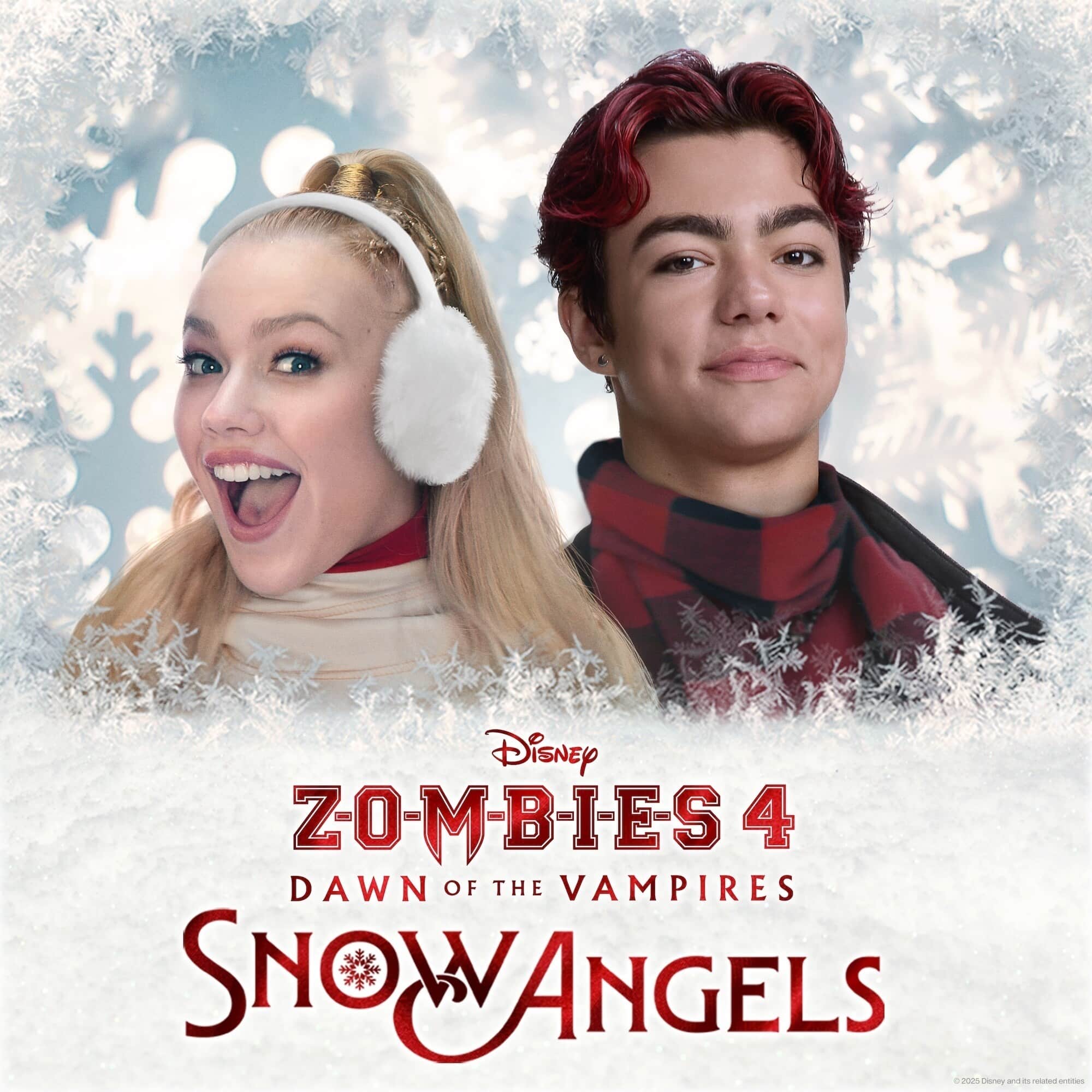 zombies 4 Stars Malachi Barton Freya Skye Drop Festive New Music Video snow Angels on Disney+