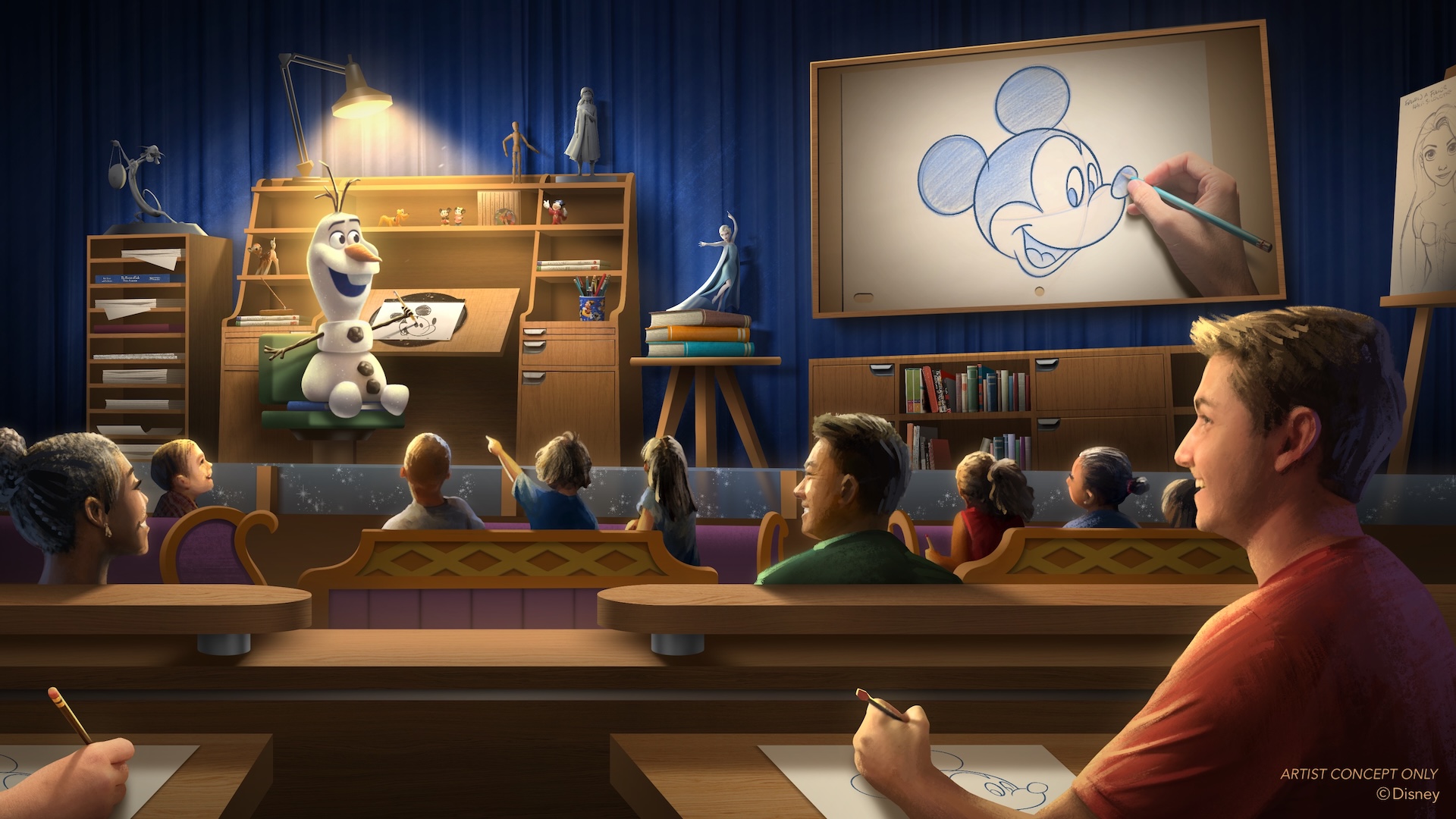 Learn to Draw with Olaf at The Magic of Disney Animation | The Main Street Mouse Learn to Draw with Olaf at the Magic of Disney Animation