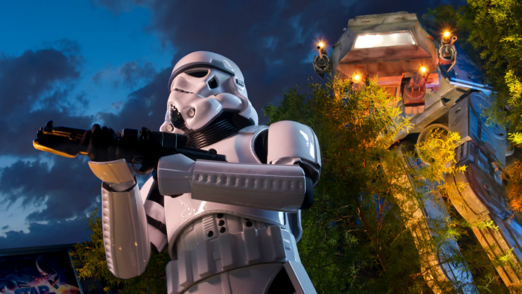 ATATandStormtrooperinDisneysHollywoodStudios | The Main Street Mouse AT AT and Stormtrooper in Disneys Hollywood Studios