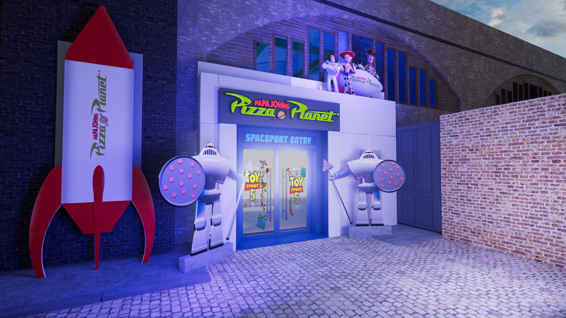 Papa Johns Toy Story Pop Up London | The Main Street Mouse Papa Johns Toy Story Pop Up London