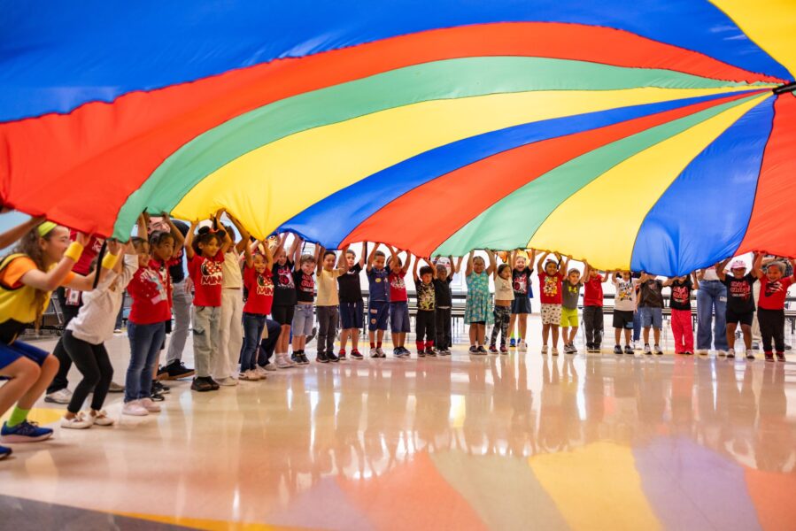 StudentsParachutescaled | The Main Street Mouse Students parachute scaled
