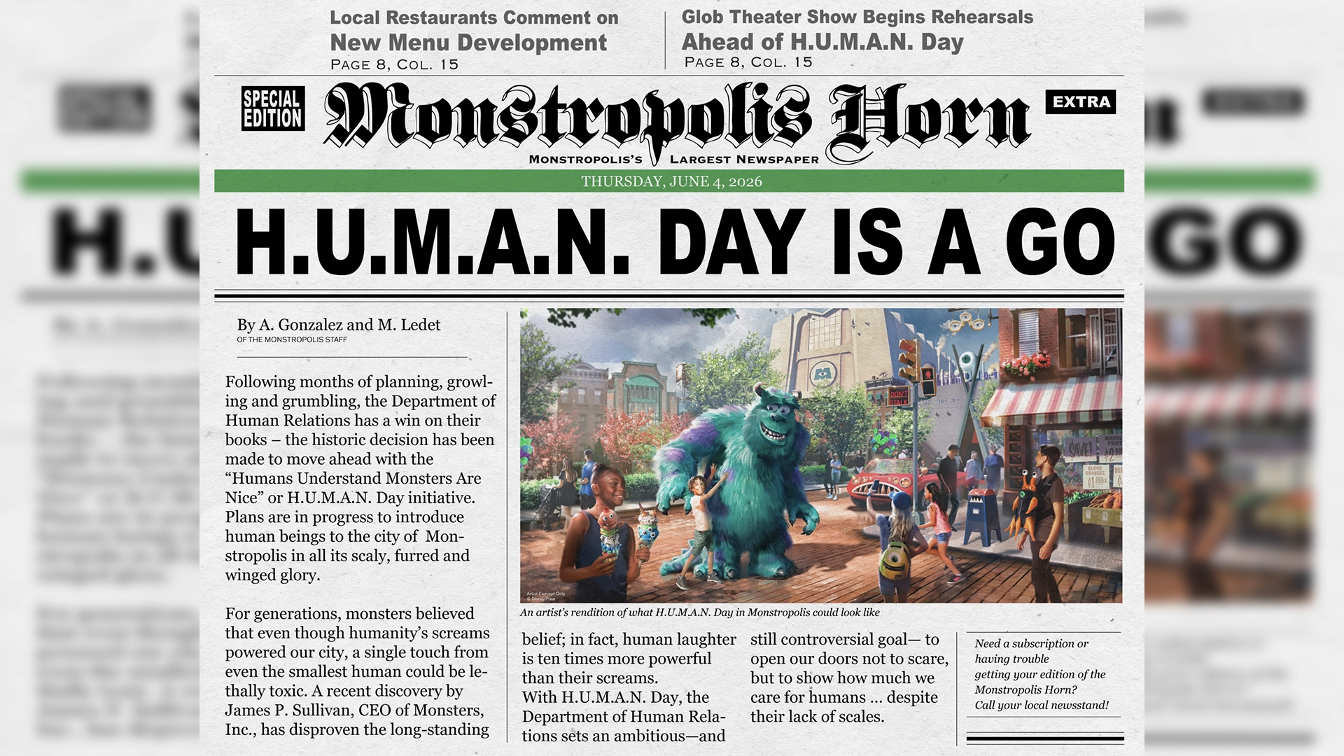Monstropolis is Preparing for HUMAN Day and that Changes Everything | The Main Street Mouse Monstropolis is Preparing for Human Day and That Changes Everything
