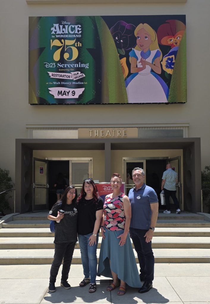 The team attending a D23 screening of their newly restored version of Alice in Wonderland | The Main Street Mouse the Team Attending a D23 Screening of Their Newly Restored Version of alice in Wonderland