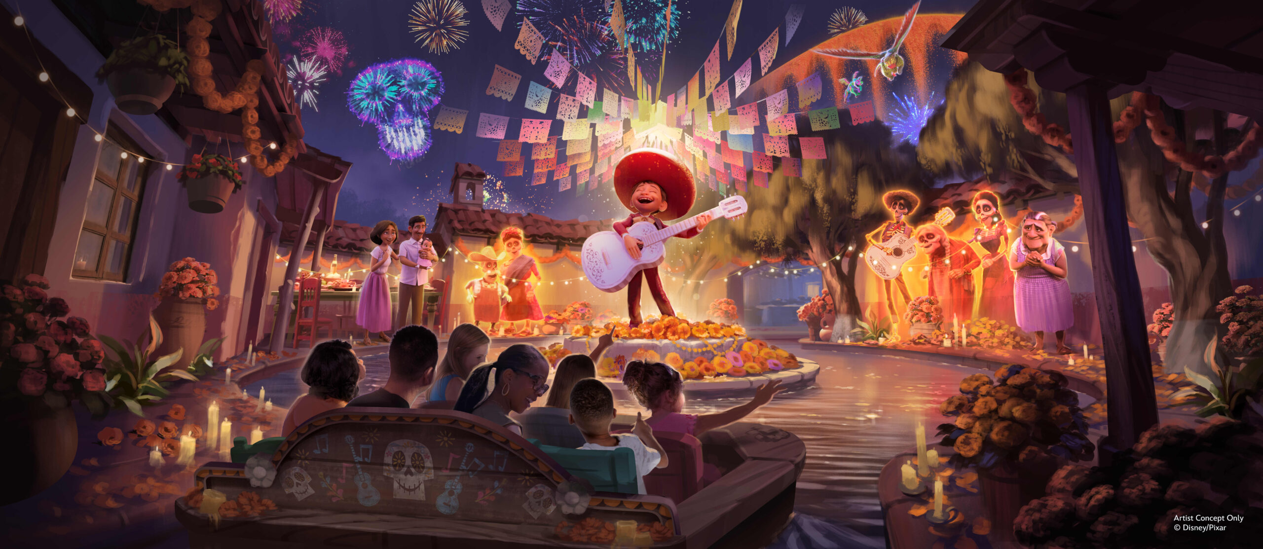 Coco Attraction Coming to at Disney California Adventure Park Attraction Scene 