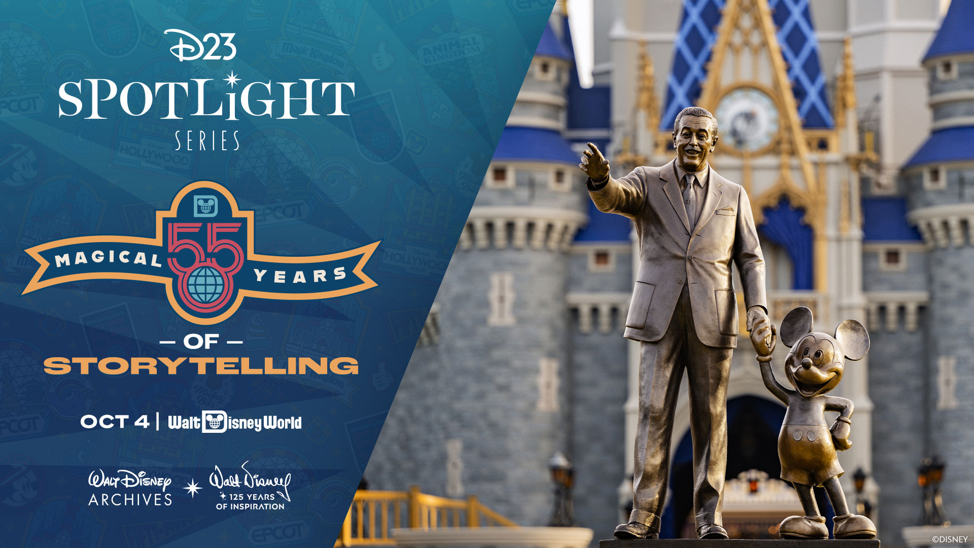 D23 Spotlight Series Celebrates 55 Magical Years of Walt Disney World Storytelling This October