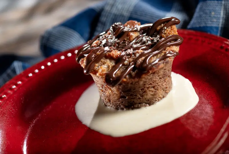 Smoked chocolate bread pudding | The Main Street Mouse Smoked Chocolate Bread Pudding