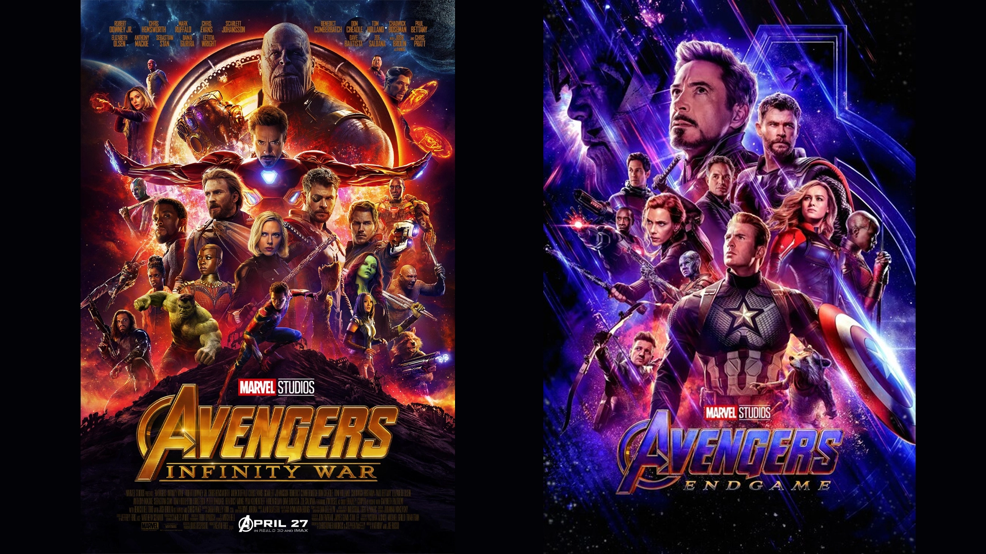 Avengers Infinity War and Endgame