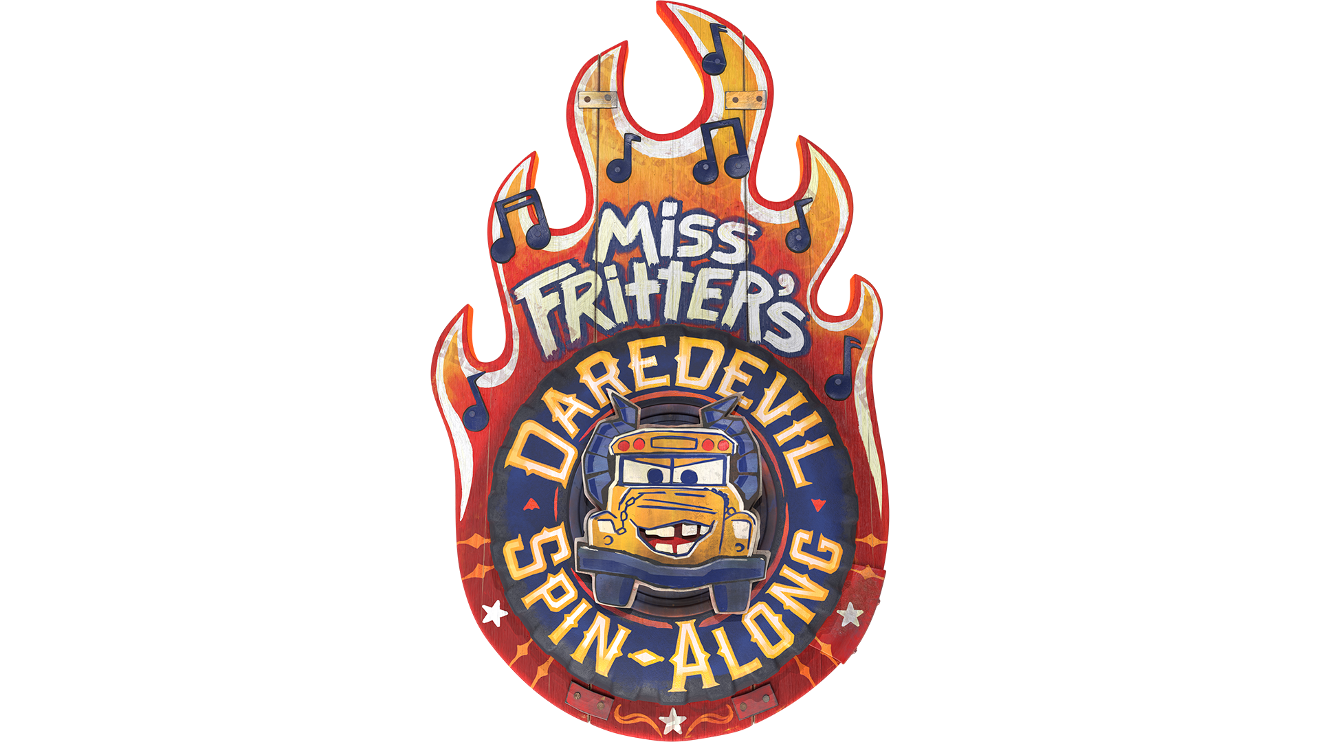 MissFritterDaredevilSpinAlongLogo | The Main Street Mouse Miss fritter daredevil spin along logo
