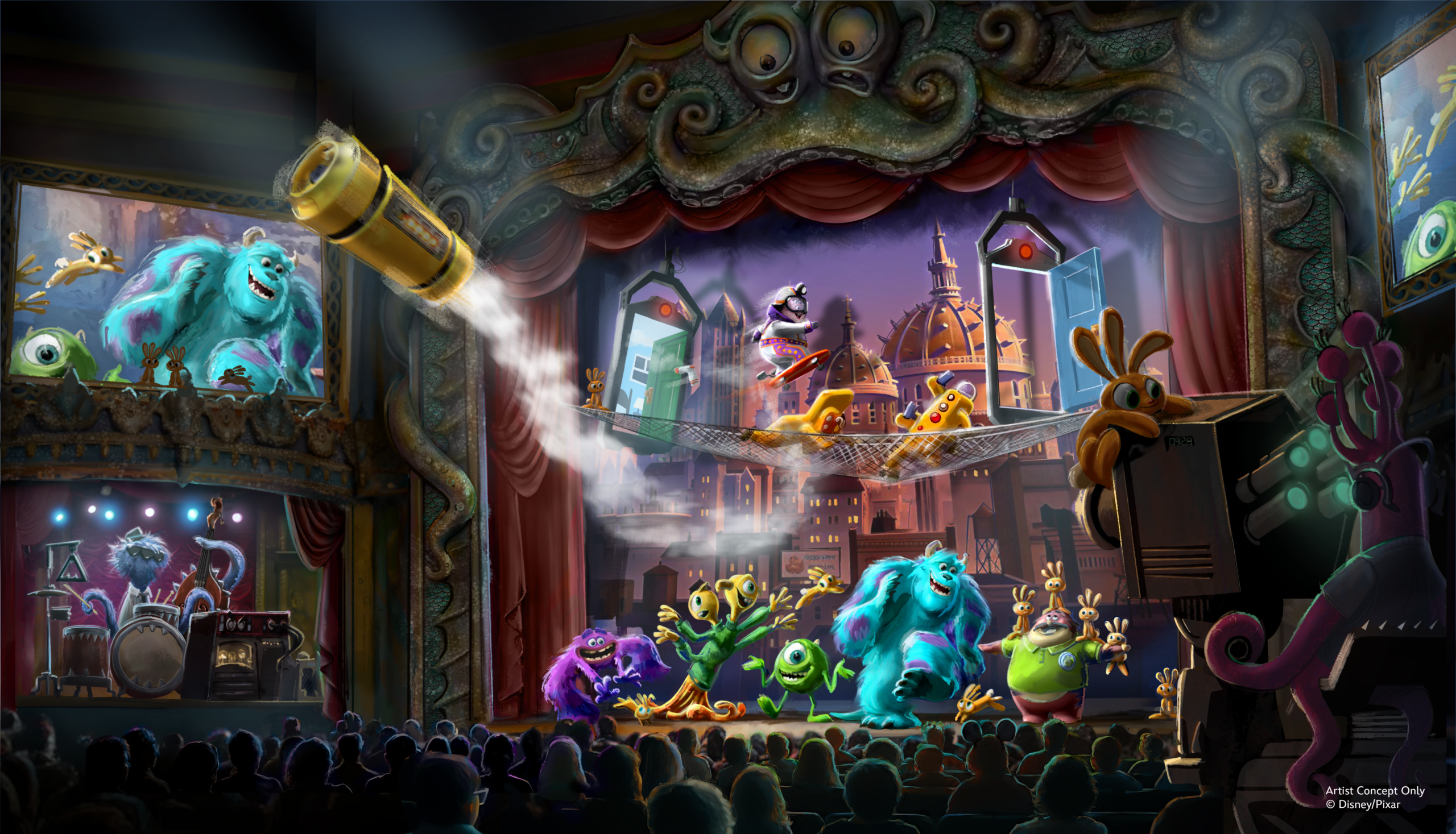 Welcome to Monstropolis at Disney S Hollywood Studios Theater Concept Art