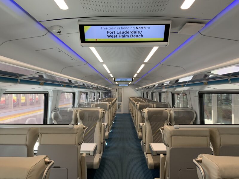 Brightline florida train inside the train car photo credit philip pessar via flickr