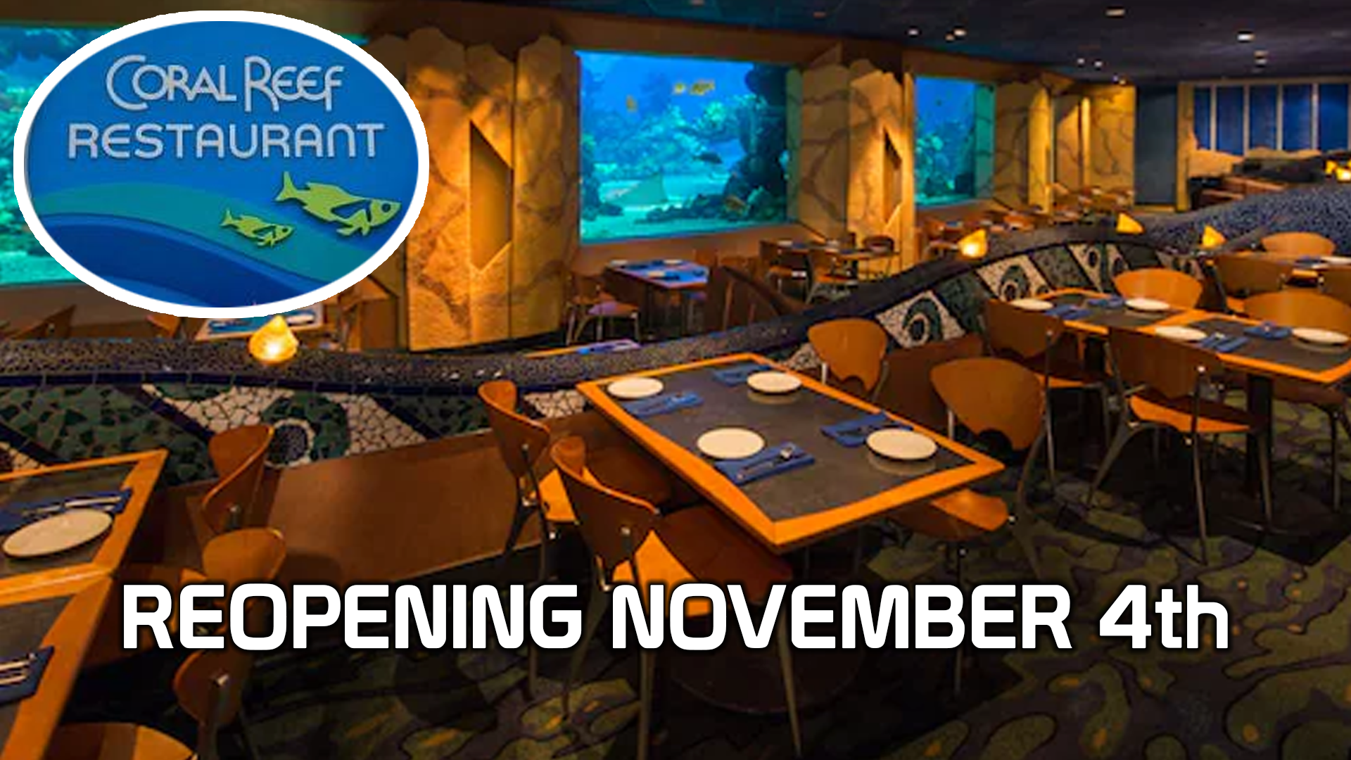 Coral Reef Restaurant at EPCOT Set to Reopen November 4 | The Main Street Mouse Coral Reef Restaurant at Epcot Set to Reopen November 4