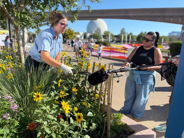 Disney Cast Member Evelin Garcia Helps Capture Sounds at Epcot