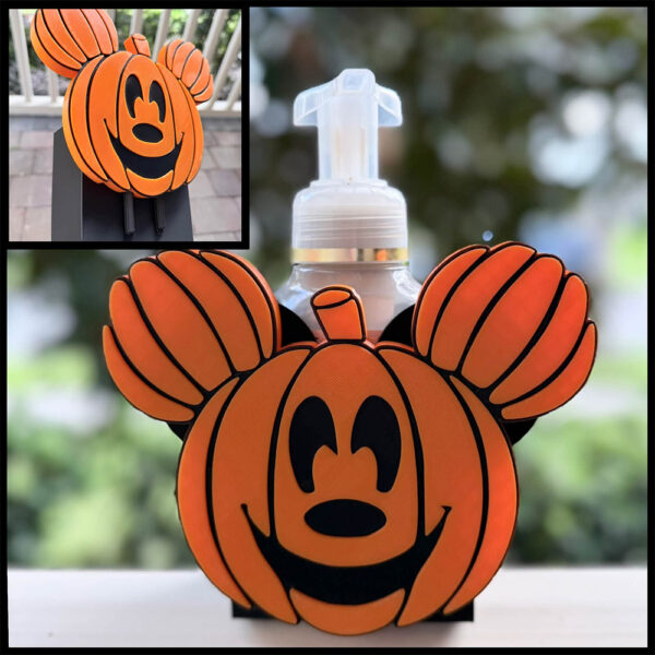 Mickey Pumpkin Soap Dispenser base faceplate | The Main Street Mouse Mickey Pumpkin Soap Dispenser base Faceplate