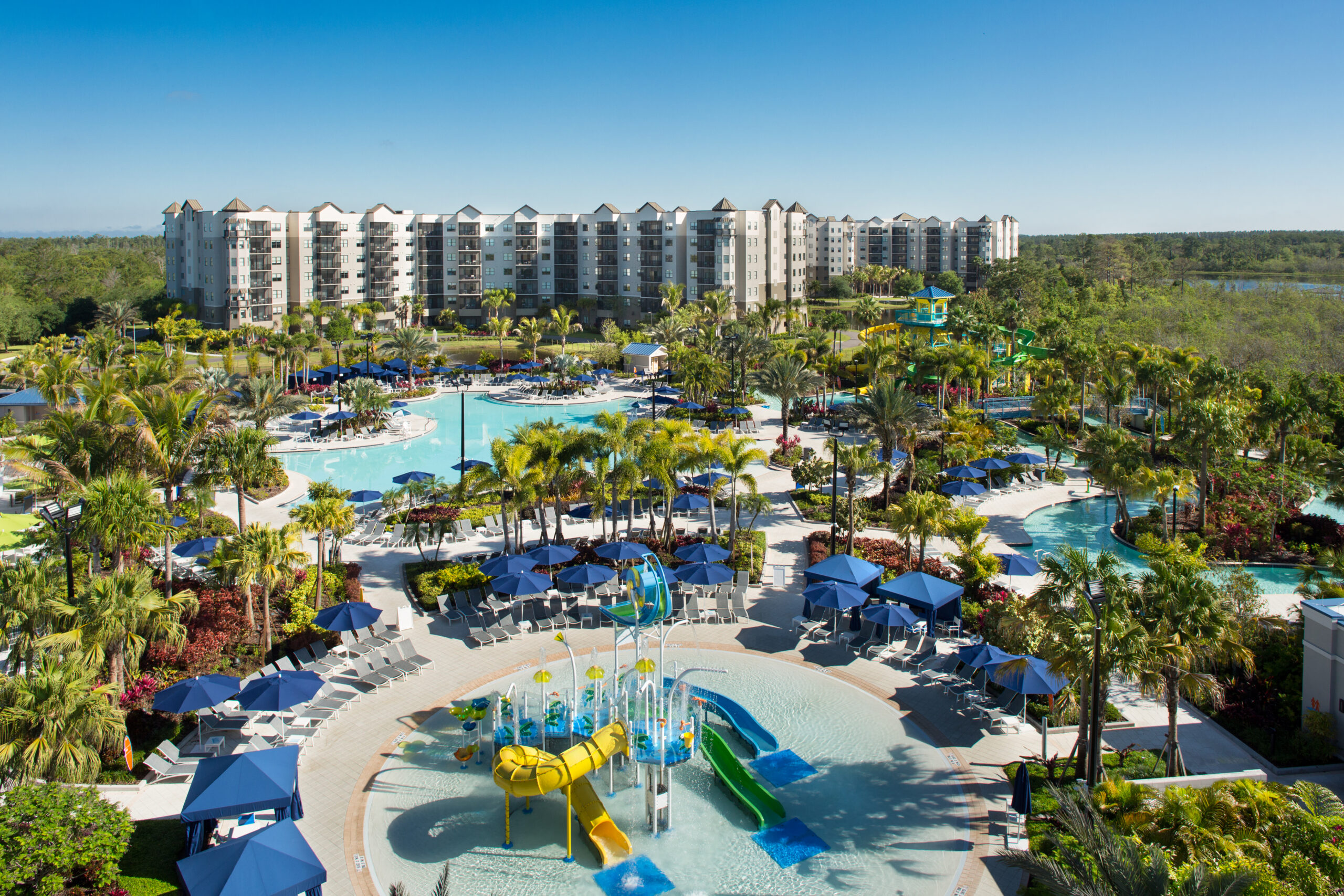 the Grove Resort Water Park Aerial Shot Building and Wp