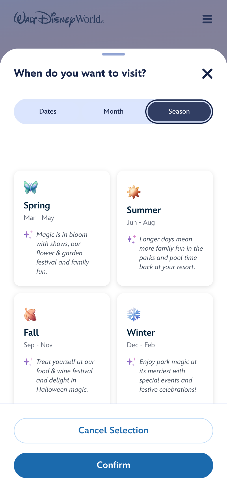 Disneys New Vacation Planning Experience beta Screenshot