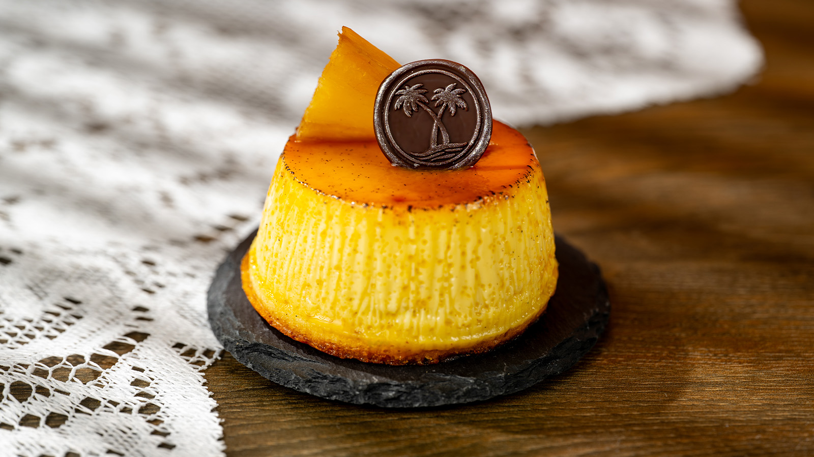 Toasted Coconut Flan Cake at Amorettes Patisserie | The Main Street Mouse Toasted Coconut Flan Cake at Amorette's Patisserie