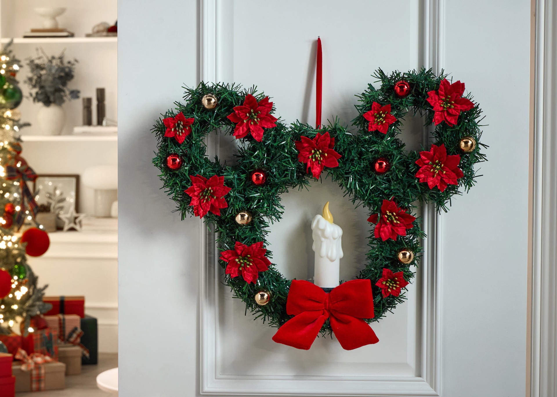 2026DCPTikTokSuperBrandDay13 | The Main Street Mouse Mickey Mouse Light Up Holiday Wreath and Displate Metal Poster