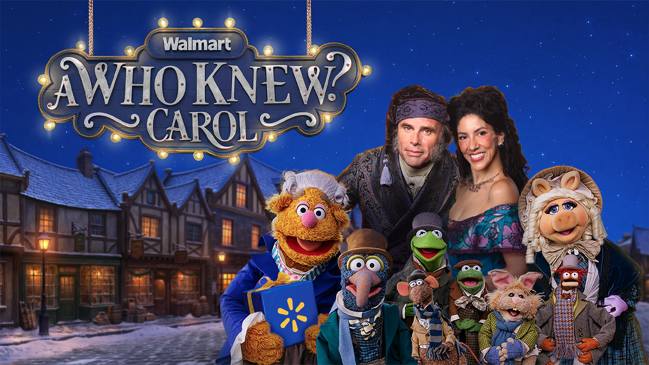 Walmart Muppet Christmas Carol Stars Walton Goggins as Scrooge | The Main Street Mouse Walton Goggins As Ebenezer Scrooge with Kermit the Frog in Walmarts a Who Knew Carol Holiday Ad