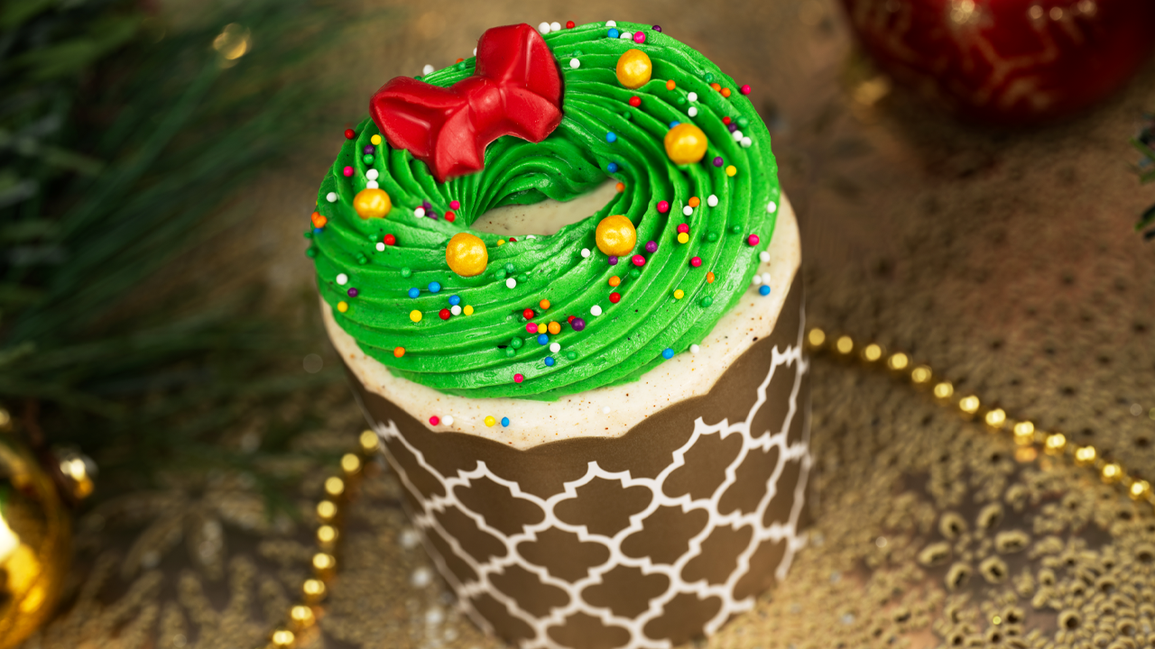 Coquito Wreath Cupcake