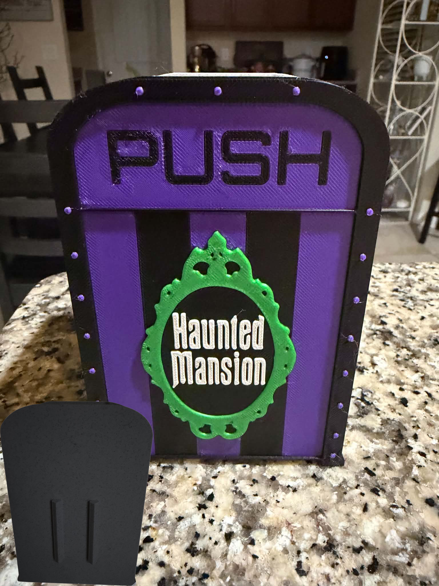 Haunted Mansion Trash Can with Base