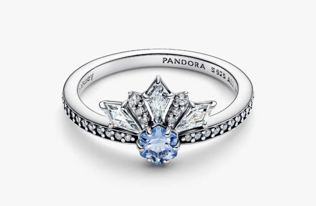 Disney Frozen Queen Elsa Tiara Ring Sterling Silver