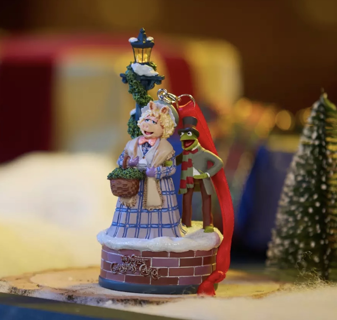 Muppets ornaments | The Main Street Mouse Light Up Kermit and Piggy Muppet Christmas Carol Ornament at Disney Store