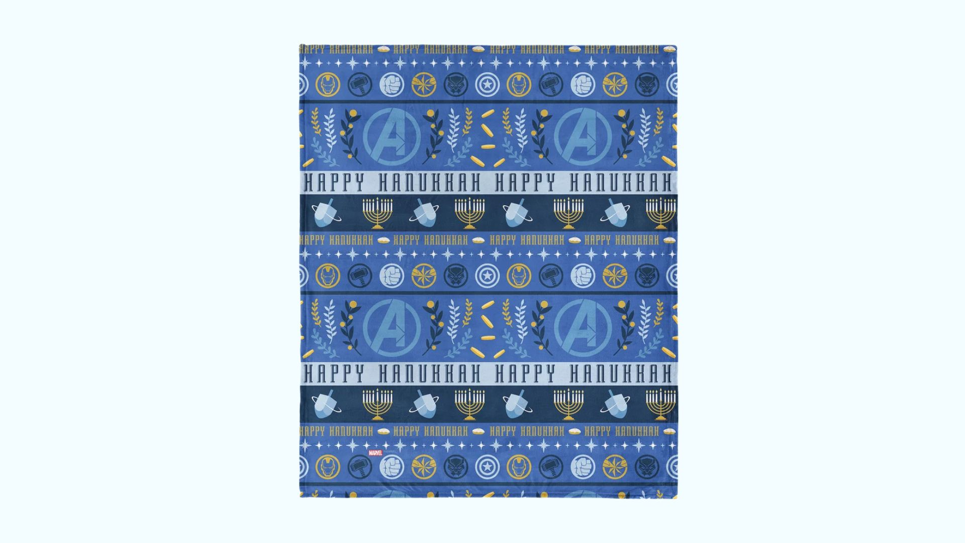 Marvel Superhero Hanukkah Blanket from Disneys 2026 Holiday Collection
