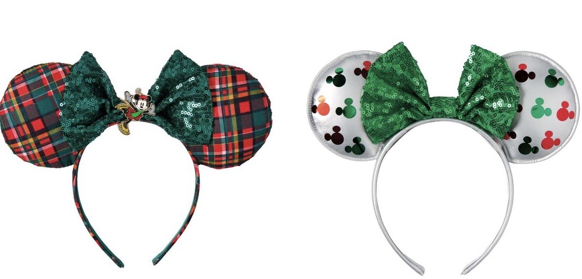 Aldi Disney Holiday Character Headbands with Gingerbread and Plaid Ears
